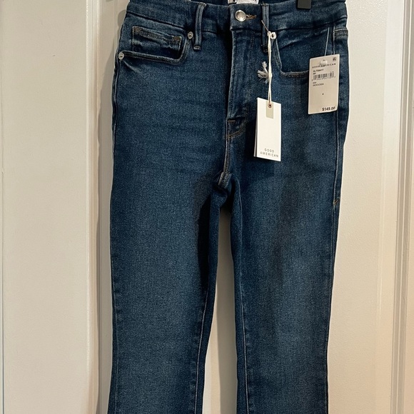 Good American Women's Good Legs Twisted Slit Jeans - Picture 6 of 10